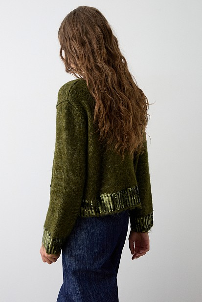Sweater with sequined detail