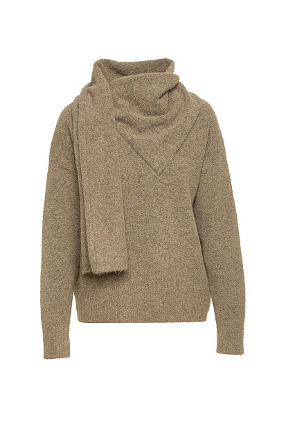 Sweater with scarf
