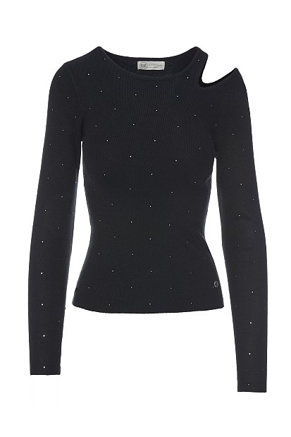 Cut out πουλόβερ με στρας