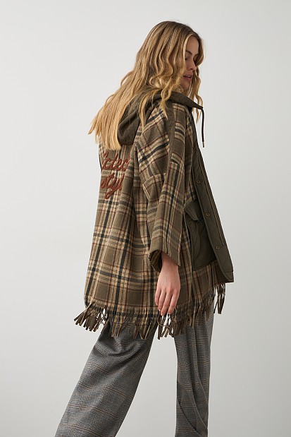 Plaid cape