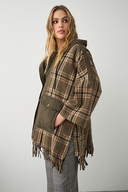 Plaid cape