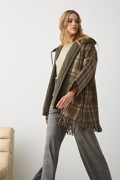 Plaid cape