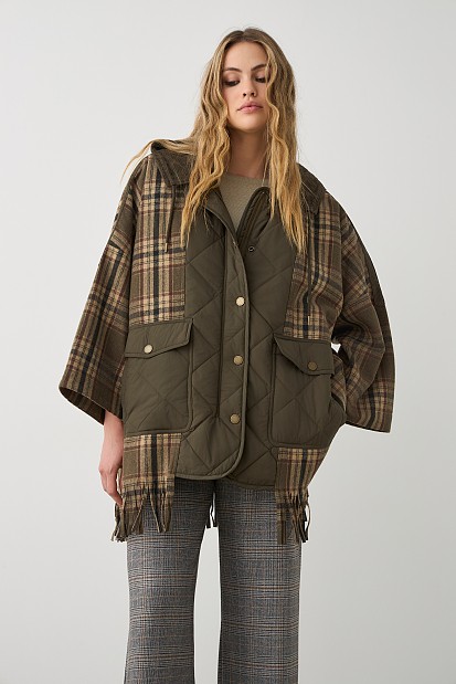 Plaid cape