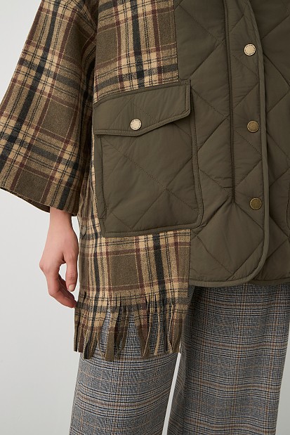 Plaid cape