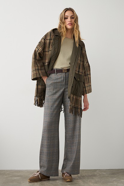 Plaid cape