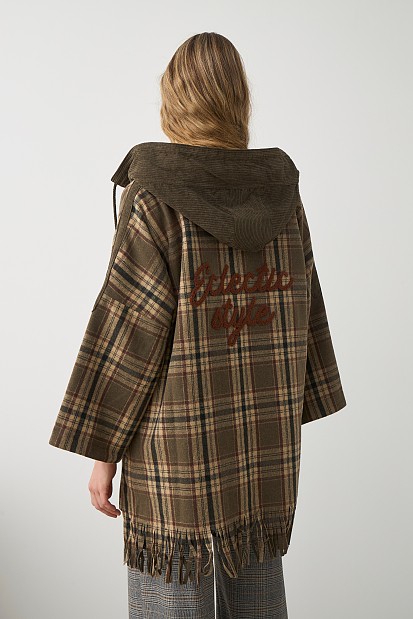 Plaid cape