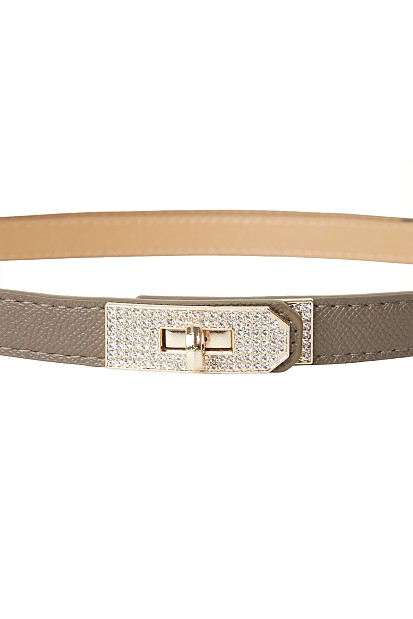 Thin belt with rhinestones