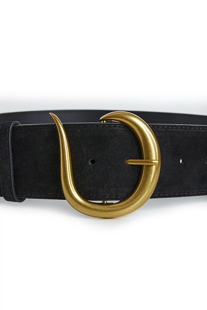 Φαρδιά suede ζώνη