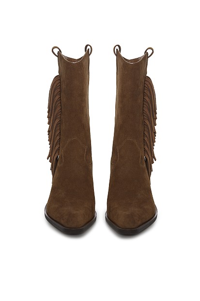 Велурени ботуши с ресни