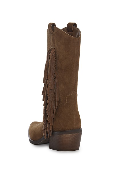 Велурени ботуши с ресни