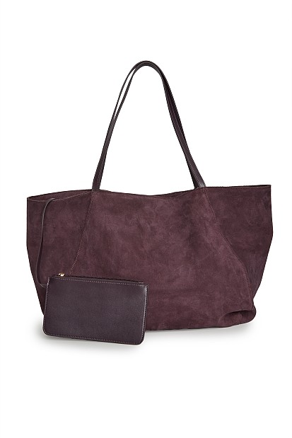 Suede shoulder bag