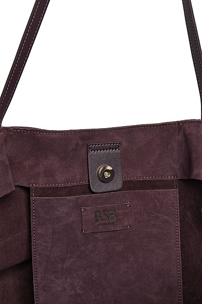 Suede shoulder bag