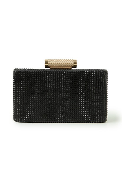 Clutch with rhinestones