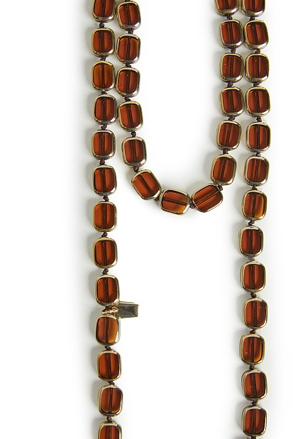 Hanging necklace with glass stones