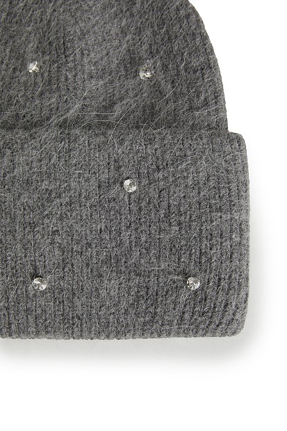 Πλεκτό σκουφάκι με στρας