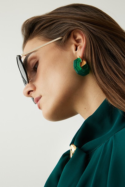 Semicircle earrings