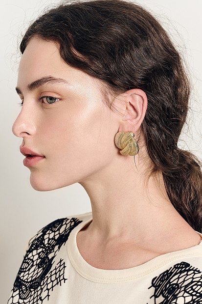 Embossed earrings