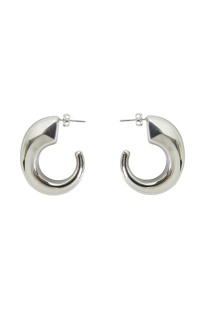 Round steel earrings