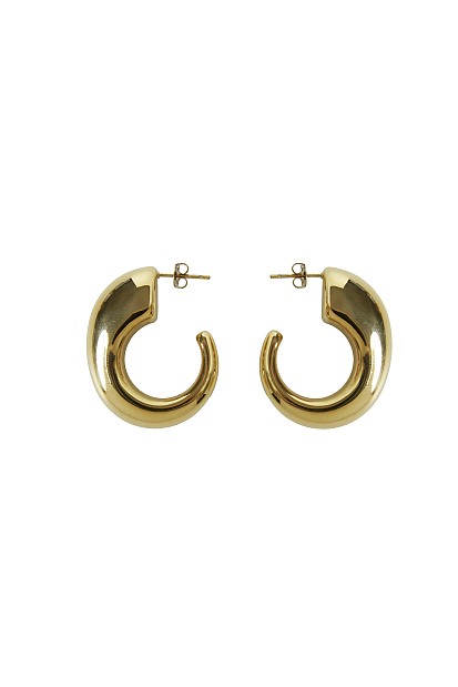 Round steel earrings