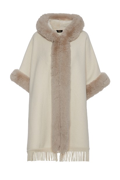 Faux fur cape