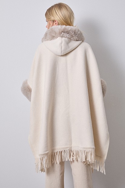 Faux fur cape