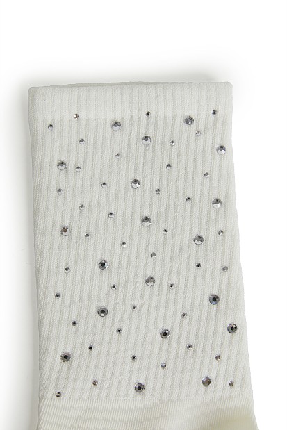 Socks with rhinestones