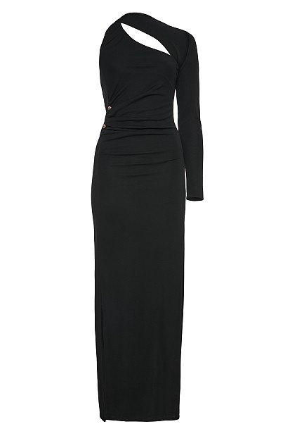 Maxi dress with one sleeve - Gold label