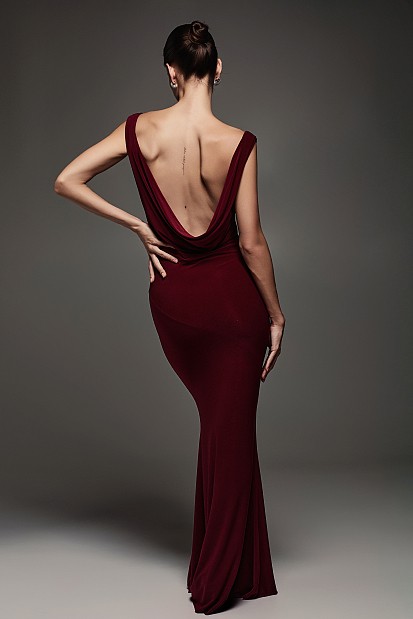 Maxi draped dress - Gold label