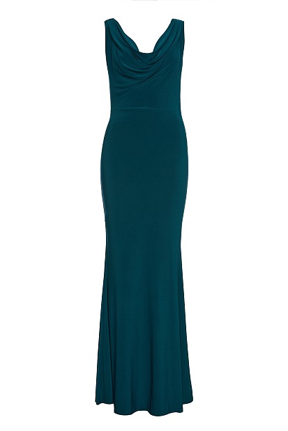 Μάξι ντραπέ φόρεμα - Gold label