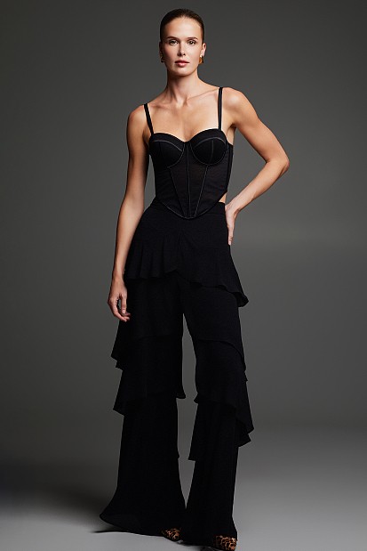 Bustier with satin details - Gold label
