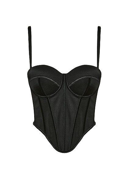 Bustier with satin details - Gold label