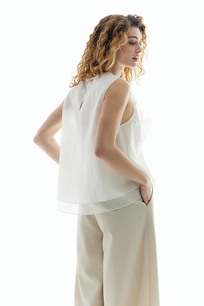 Blusa sin mangas flor
