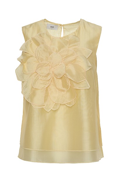 Blusa sin mangas flor