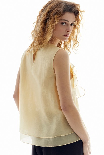 Blusa sin mangas flor