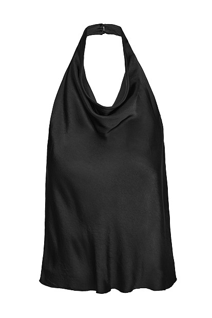 Top drapat cu aspect satinat