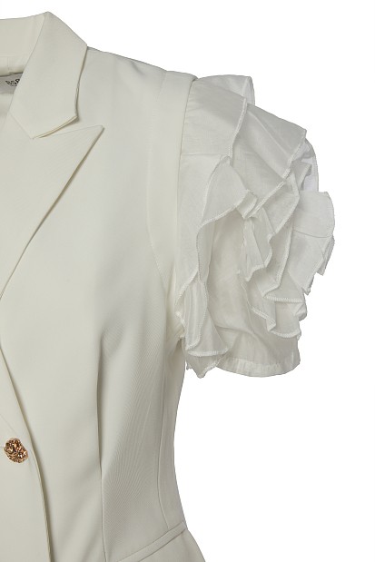 Mini short sleeves dress in blazer style