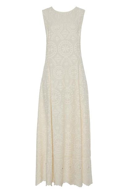 Vestido midi bordado