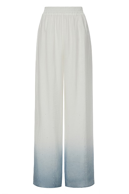 Degrade trousers with rhinestones