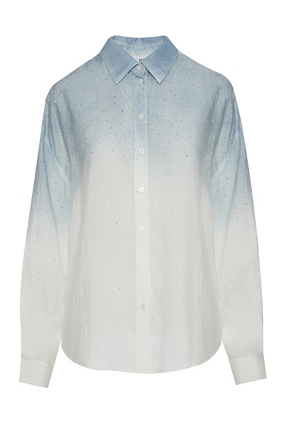 Degrade shirt with rhinestones