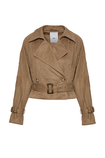 Suede embroidered jacket