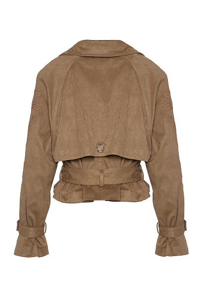 Suede embroidered jacket
