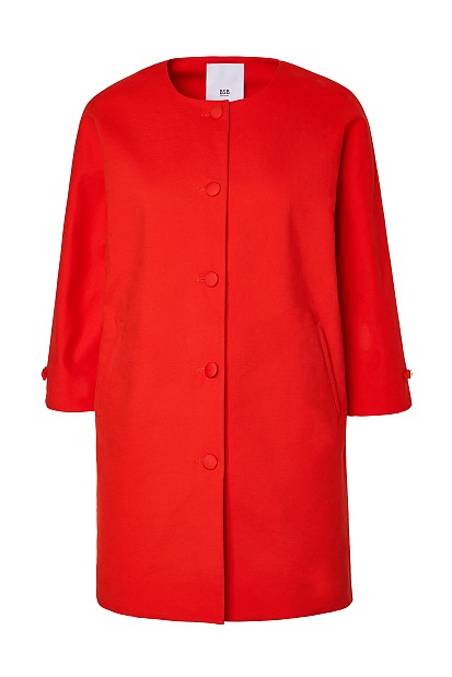 Overcoat with 3/4 sleeves