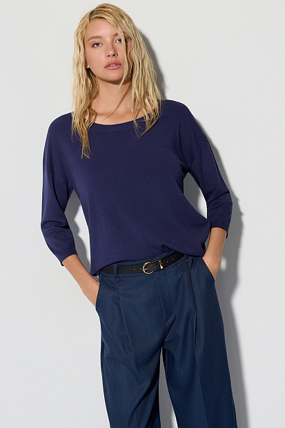 Sweater with 3/4 sleeves