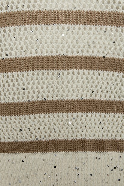 Striped sweater with sequined details
