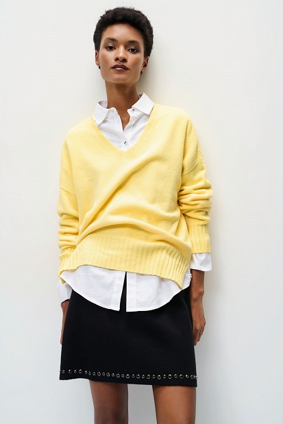 Knitted V sweater
