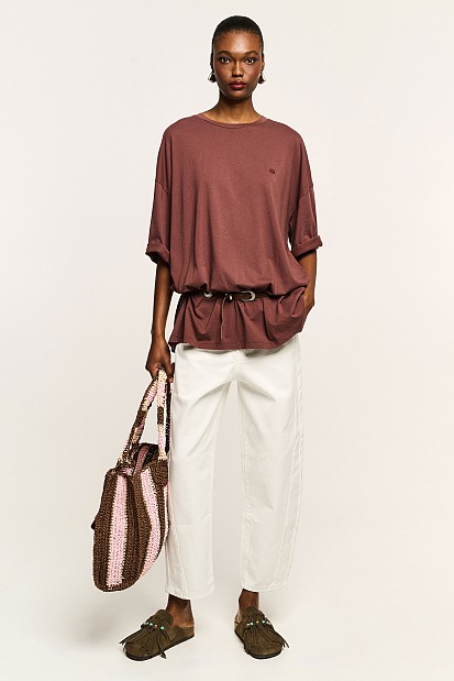 Oversized cotton blouse