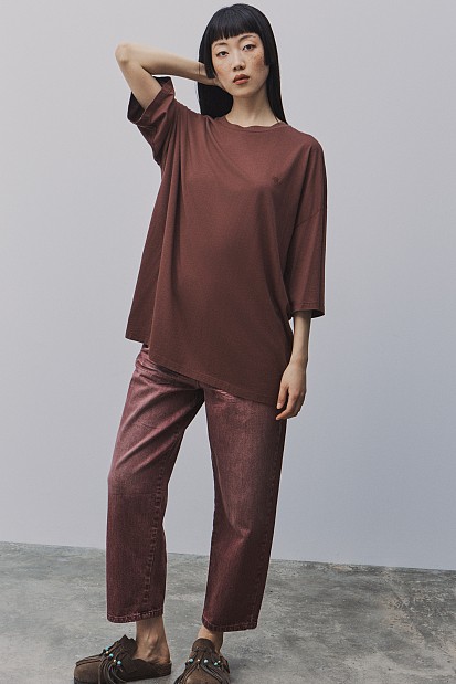 Oversized cotton blouse