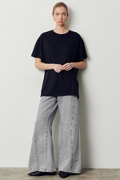 Oversized βαμβακερή μπλούζα