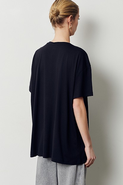 Oversized βαμβακερή μπλούζα