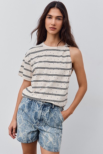 Blusa a rayas una manga